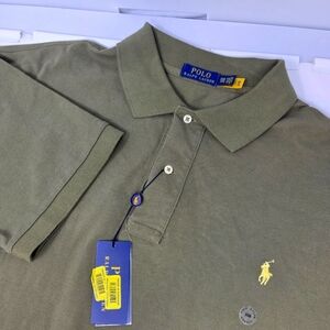 NWT Polo Ralph Lauren Polo Shirt Men's Size 2XB Pique Cotton Olive Green New.